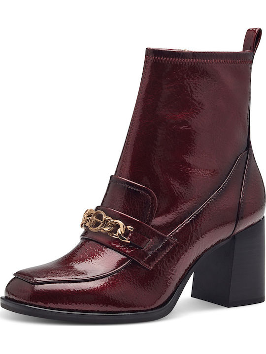 Stiefeletten Damen Burgundisch