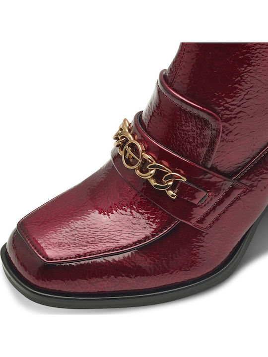 Stiefeletten Damen Burgundisch
