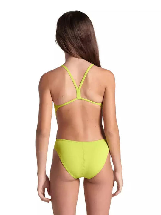 Arena Kids Swimwear One-Piece Soft Green, Yellow