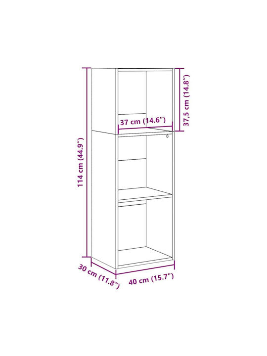 Brown Bookcase 40x30x114cm