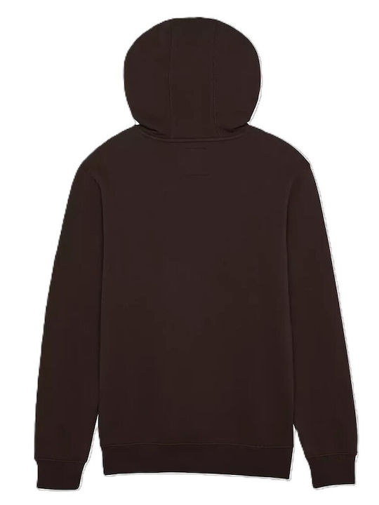 Fox Men's Sweatshirt with Hood Cocoa Brown