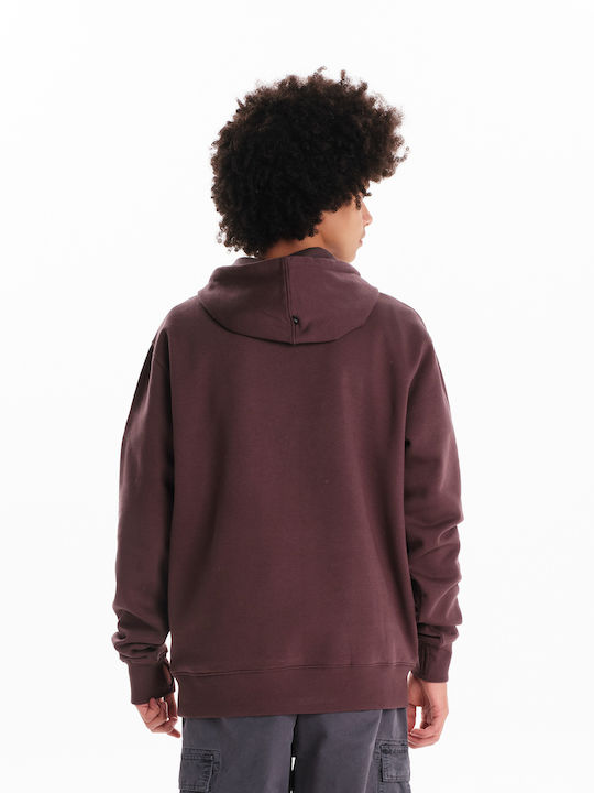 Sweatshirt mit Burgundischer Kapuze