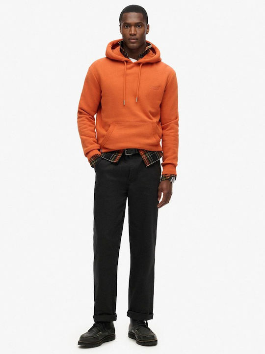 D1 Ovin Sweatshirt with Hood Brown