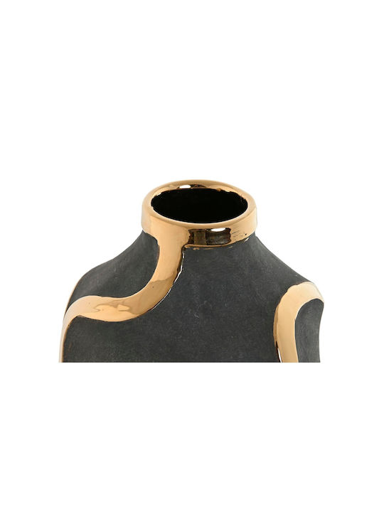 Home Esprit Vase Grau Gold Abstrakt Modern Ton 19 X 19 X 45 Cm