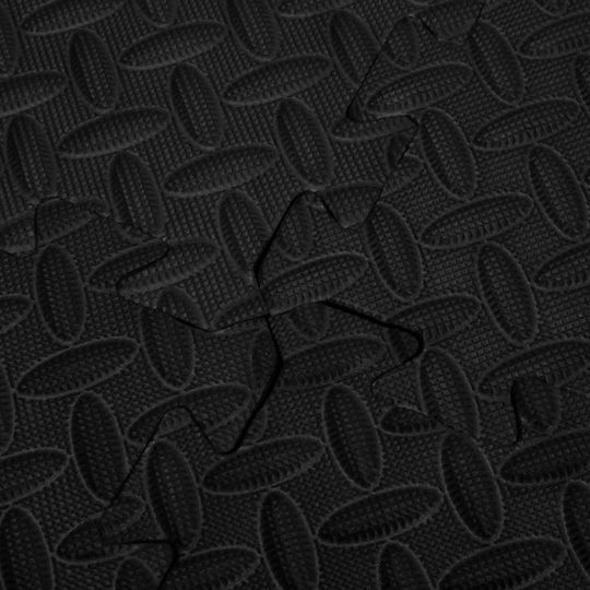 Podele Puzzle de Gimnastică Negre 60x60cm 4buc