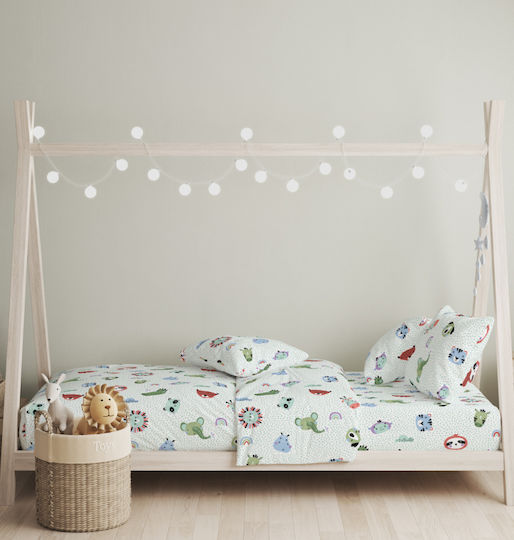 Cokitex Sheet Set Single Cotton Oasis Green 165x270cm 3pcs