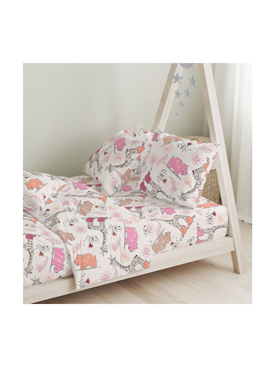 Cokitex Sheet Set Single Cotton Pink 165x270cm 3pcs