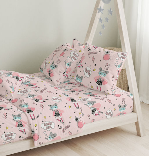 Cokitex Sheet Set Single Cotton Ballet Pink 165x270cm 3pcs