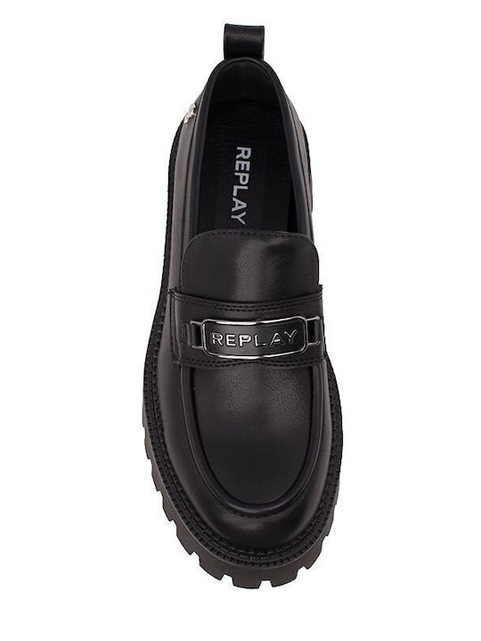 Numb Tag Women's Moccasins in Black Color