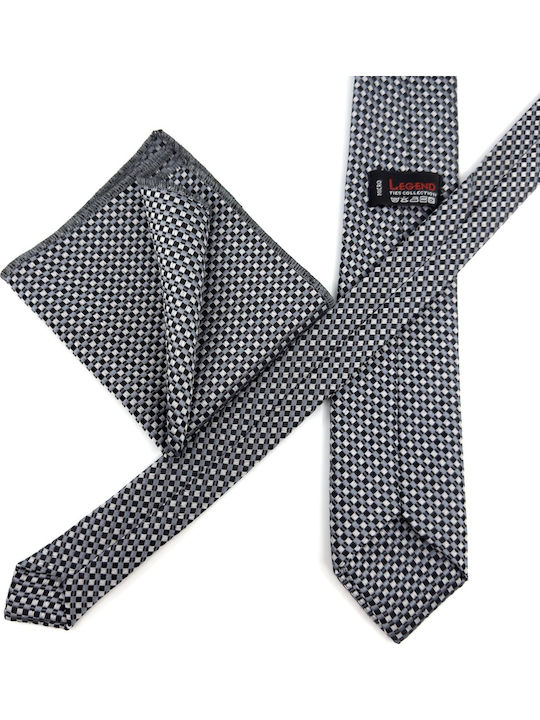 Legend Accessories Herren Krawatten Set Gedruckt in Gray Farbe