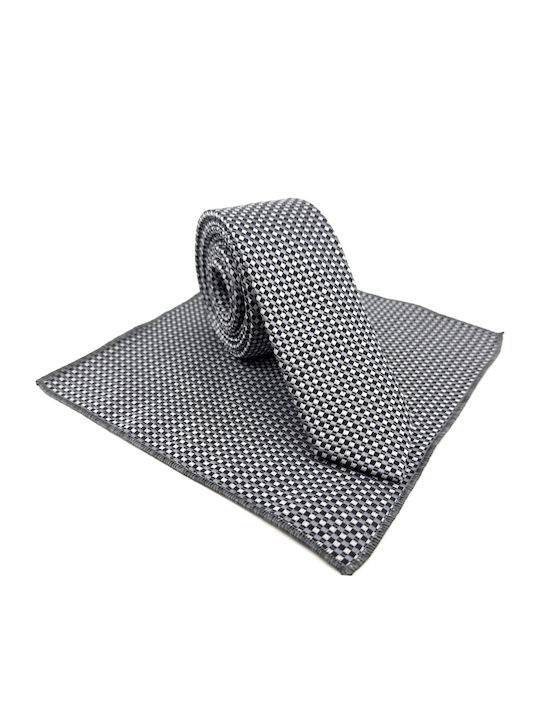Legend Accessories Herren Krawatten Set Gedruckt in Gray Farbe