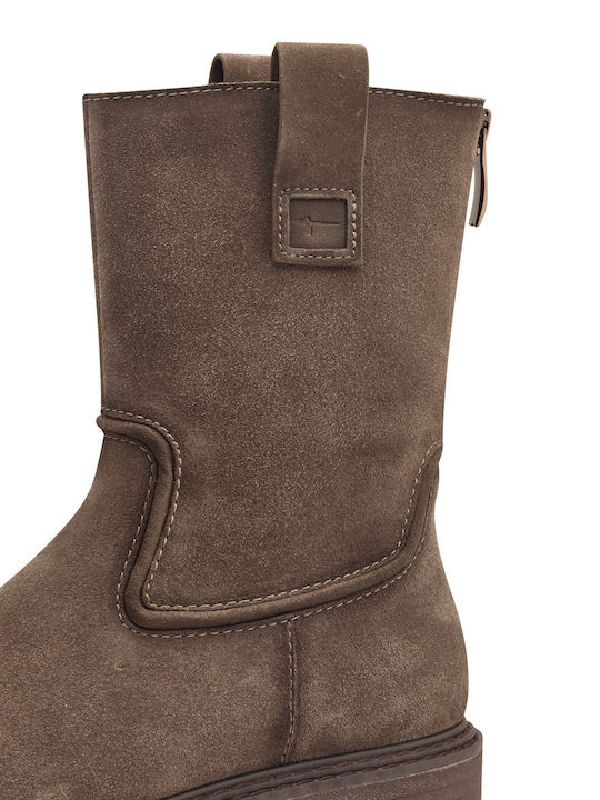 Leather Women's Ankle Boots Brown