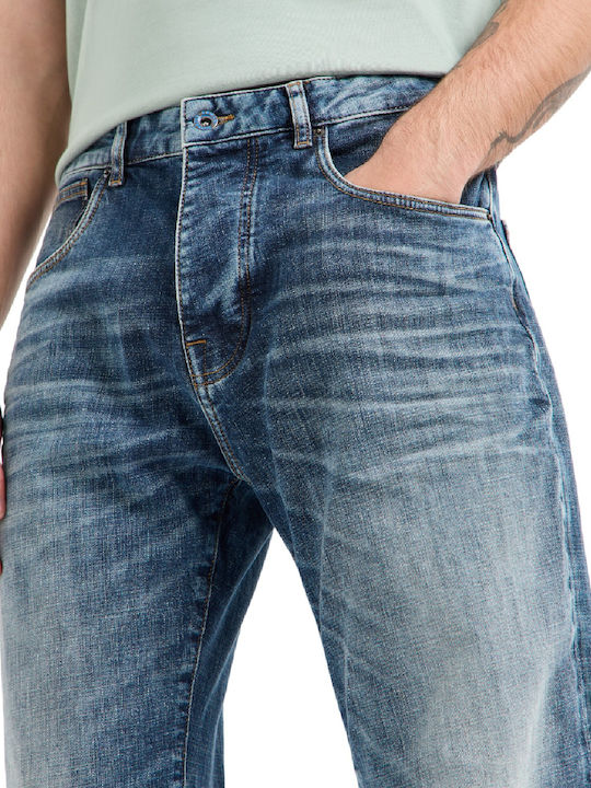 Men's Jeans Pants Elastic Blue