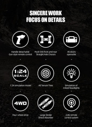 Mic Land Rover Defender Nou Controlat de la Distanță Caroserie Metalică Simulare Completă Controler de Viteză Analogic Luminile Ușilor Deschise Sg Pinecone Forest 2402