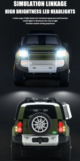 Mic Land Rover Defender Nou Controlat de la Distanță Caroserie Metalică Simulare Completă Controler de Viteză Analogic Luminile Ușilor Deschise Sg Pinecone Forest 2402