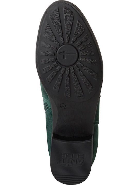 Leder Stiefeletten Damen Grün
