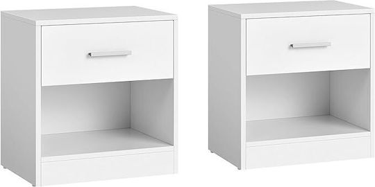 White Wooden Bedside Tables 2 Pieces 39x41x41cm