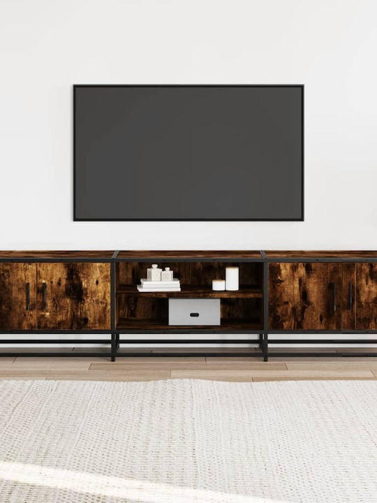 TV Stand from Metal & Wood Smoky Oak L180xW35xH41cm