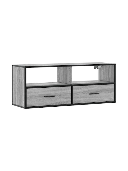 TV Stand from Metal & Wood Grey Sonoma L100xW31xH39.5cm