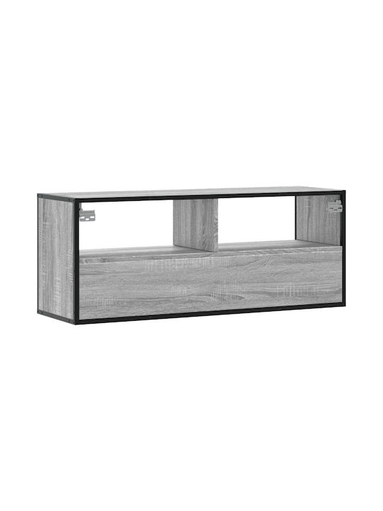 TV Stand Made of Metal and Wood Gray Sonoma M100xD31xH39.5cm