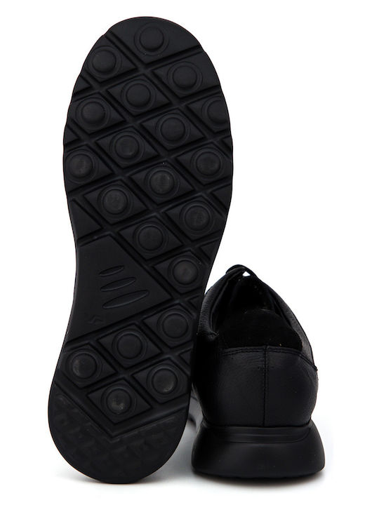 Leder Herren Freizeitschuhe Schwarz