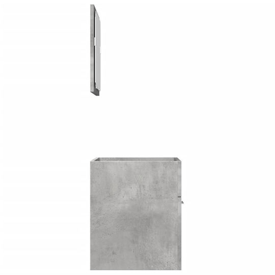 vidaXL Countertop without Sink with Mirror L41xW46xH38.5cm Gray
