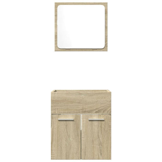 vidaXL Countertop without Sink with Mirror L41xW46xH38.5cm Coffee