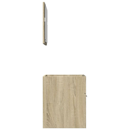 vidaXL Countertop without Sink with Mirror L41xW46xH38.5cm Coffee