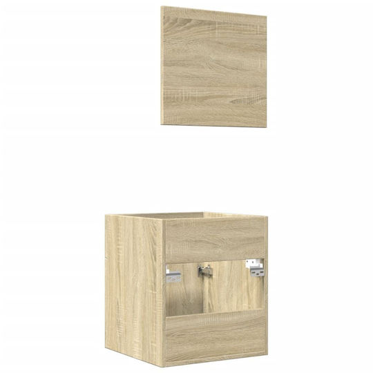 vidaXL Countertop without Sink with Mirror L41xW46xH38.5cm Coffee