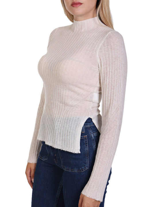 Hugo Boss Women's Sweater Turtleneck Ecru