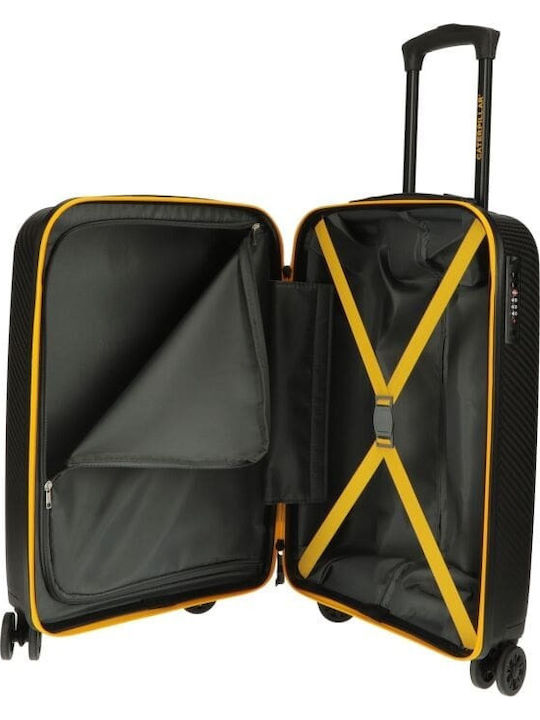 CAT Nested Medium Travel Suitcase Hard Black with 4 Wheels Height 60cm 84379-01