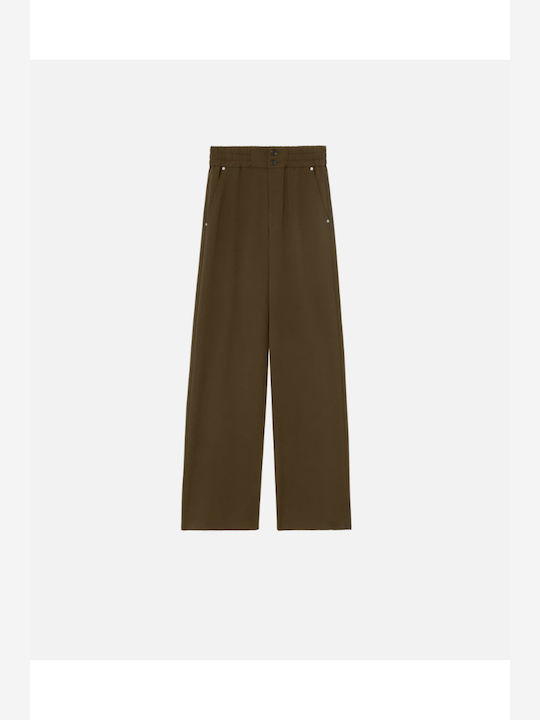 Pinko Women's Crepe Trousers GREEN