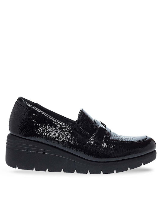 Parex Women's Leather Slip-Ons Black