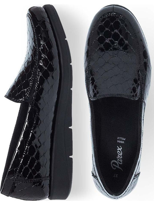 Women's Leather Black Slip-On