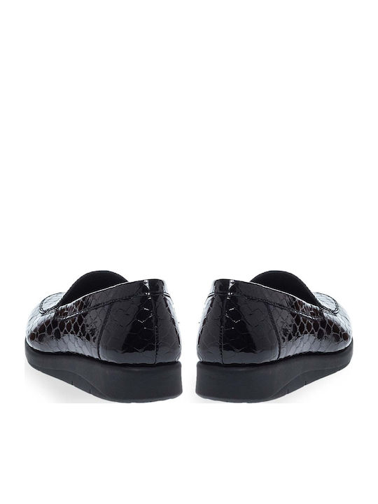 Women's Leather Black Slip-On