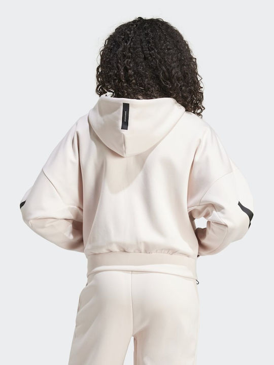 Adidas Women's Hooded Cardigan Ecru