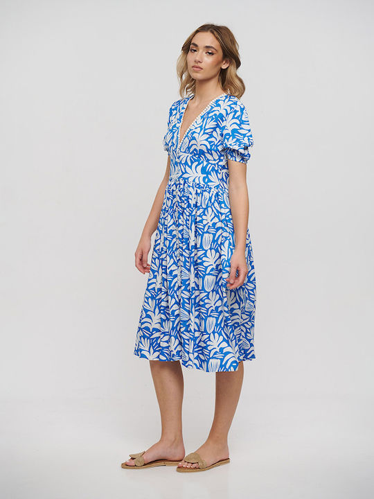 Maxi Dress Blue/White