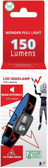 Rechargeable Headlamp LED IP44 with Maximum Brightness 300lm Black