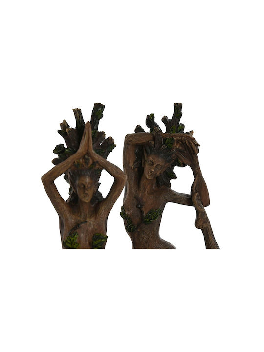 Decorative Figure Home Esprit Brown Yoga Indian 13 X 6 X 16 Cm X2