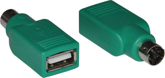 Конвертор PS/2 мъжки към USB-A женски Сив 1бр 17131