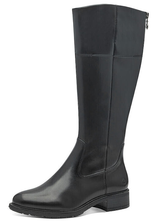 Leder Damenstiefel Schwarz