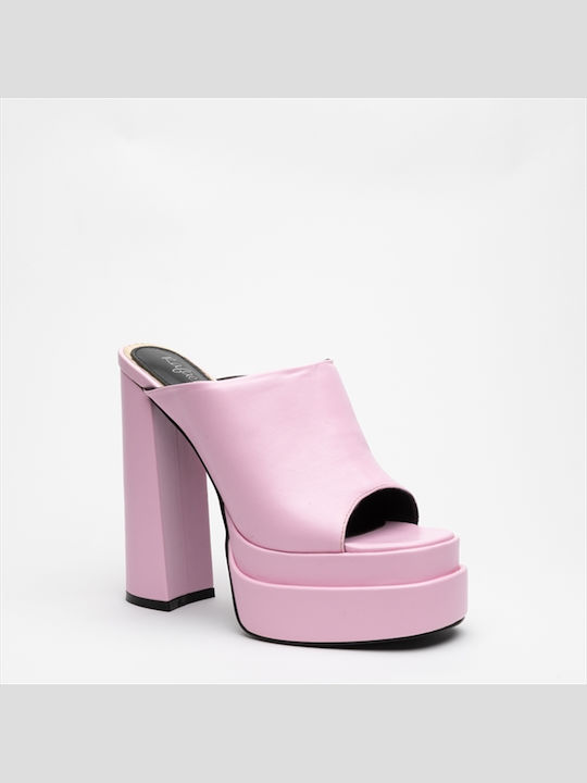 Rafaela Belgini Mules mit Absatz in Rosa Farbe