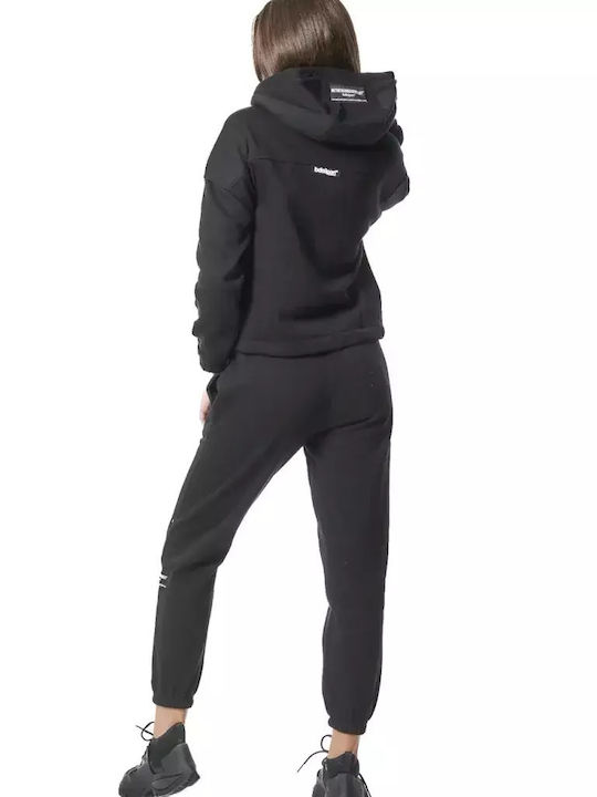 Body Action Women's High Waist Sweatpants Black