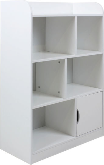 Βιβλιοθήκη Δαπέδου Ξύλινη Λευκή 30x60x90cm