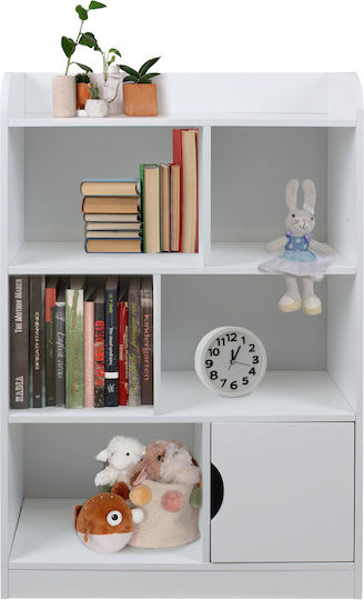 Bibliotecă pardoseală Lemn Alb 30x60x90cm
