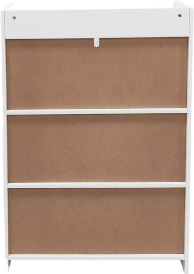 Bibliotecă pardoseală Lemn Alb 30x60x90cm
