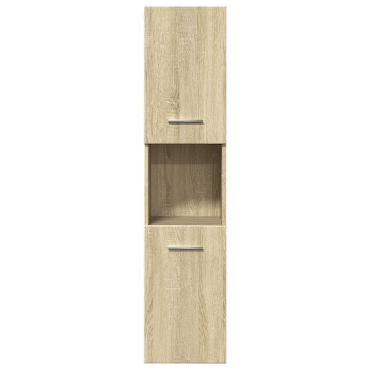 vidaXL Waschtisch mit Waschbecken, Spiegel & Säule L42xB18xH39cm Oaks