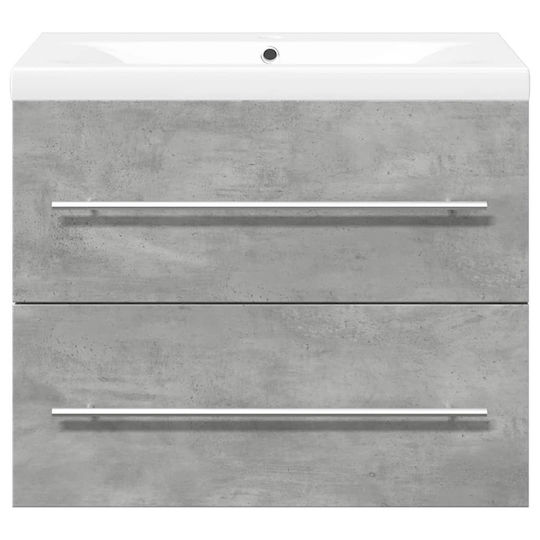 vidaXL Πάγκος με Νιπτήρα Μ60xΒ48xΥ38.5cm Γκρι Σκυροδέματος