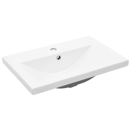 vidaXL Πάγκος με Νιπτήρα Μ60xΒ48xΥ38.5cm Γκρι Σκυροδέματος