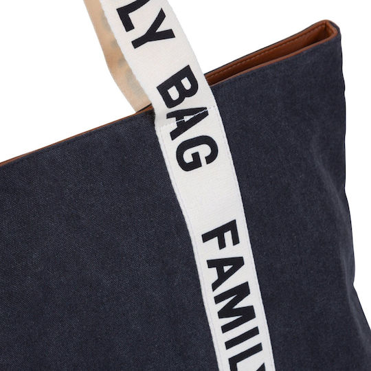 Childhome Geantă-Schimbător de Umăr/Mână Family Bag Neagră 55x18x40cm.